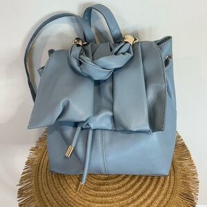 Women's Light Blue Mini Backpack with Braided handle ❤️10x9x7